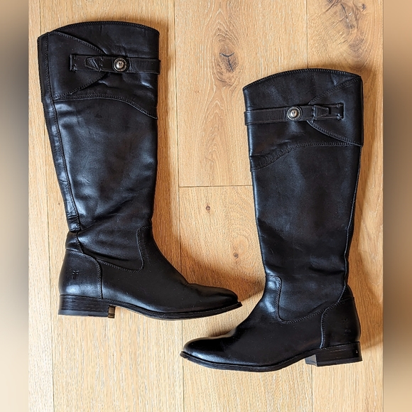 Genuine Leather Frye Boots, Size US 6.5, Black - Picture 2 of 10